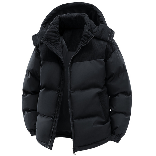 Heren Warm Winterjack met gewatteerde voering en capuchon