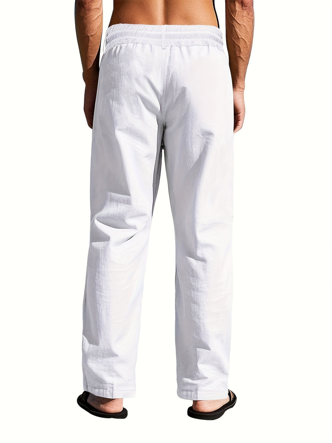 Heren Linnenbroek BreezeFit – Ademend Zomercomfort met Multi-Knoop Design