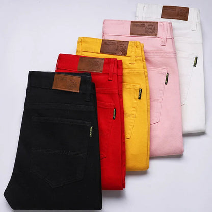 Heren Comfort Denim Jeans met kwalitatief materiaal en vijf tinten