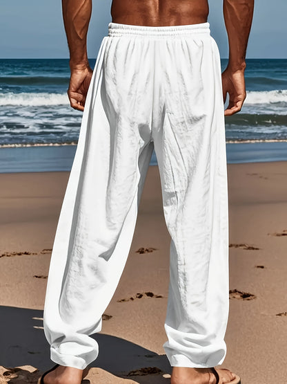 Heren Broek LinnenBreeze – Ademend, Verstelbaar en Casual Comfort