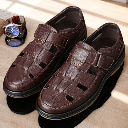 Heren Zomersandalen LeerComfort – Ademend, Antislip en Duurzaam