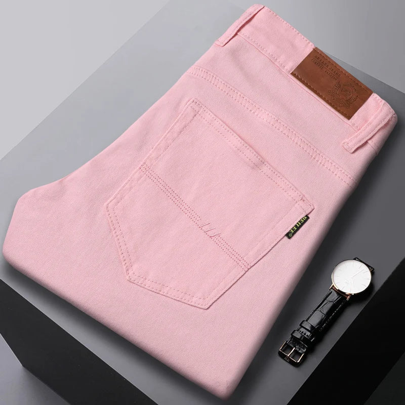 Heren Comfort Denim Jeans met kwalitatief materiaal en vijf tinten
