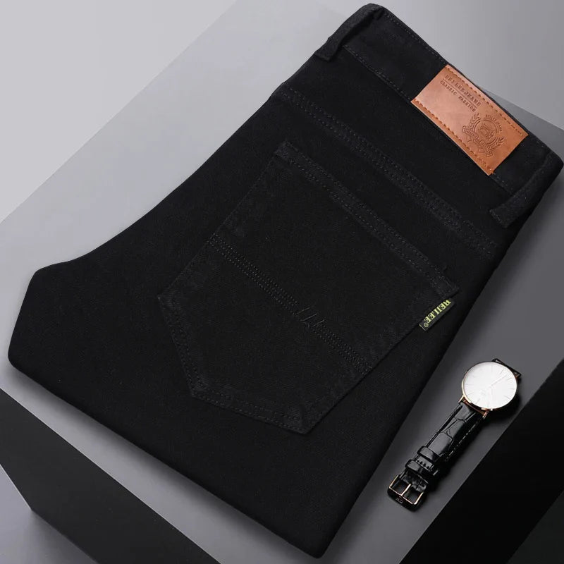Heren Comfort Denim Jeans met kwalitatief materiaal en vijf tinten