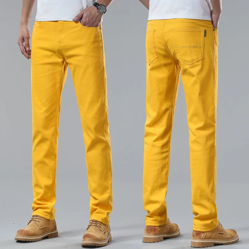 Heren Comfort Denim Jeans met kwalitatief materiaal en vijf tinten