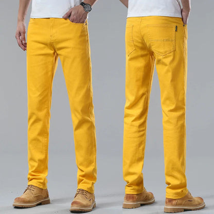 Heren Comfort Denim Jeans met kwalitatief materiaal en vijf tinten