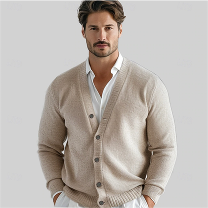 Heren Klassiek Knoopvest met V-hals en regular fit