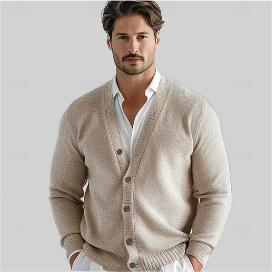 Heren Klassiek Knoopvest met V-hals en regular fit