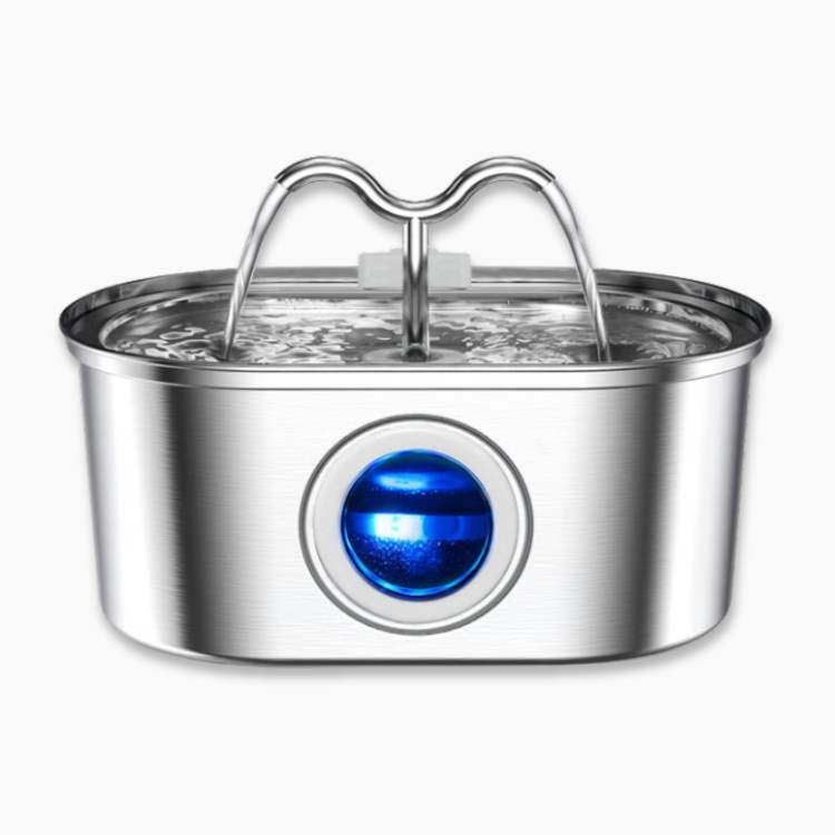 Katten Waterfontein van Roestvrij Staal – Stil, Hygiënisch en BPA-vrij – 2L Capaciteit