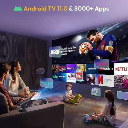 Full HD Mini Projector met Draadloze Verbinding en Roterende Stand