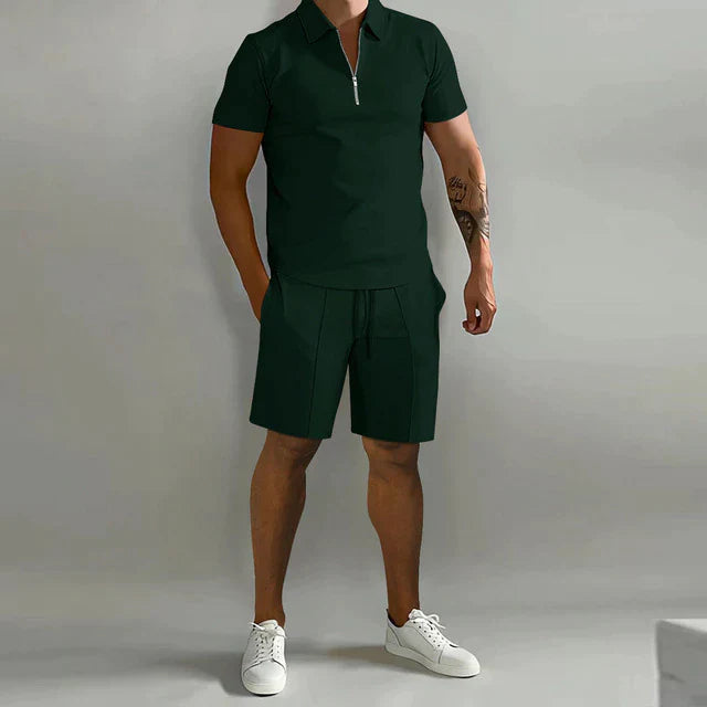 Stijlvolle Tweedelige Polo en Short Zomerset voor Heren