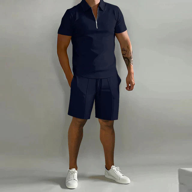 Stijlvolle Tweedelige Polo en Short Zomerset voor Heren