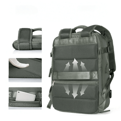 Waterdichte Rugzak met USB Oplaadfunctie en Laptopvak 35L