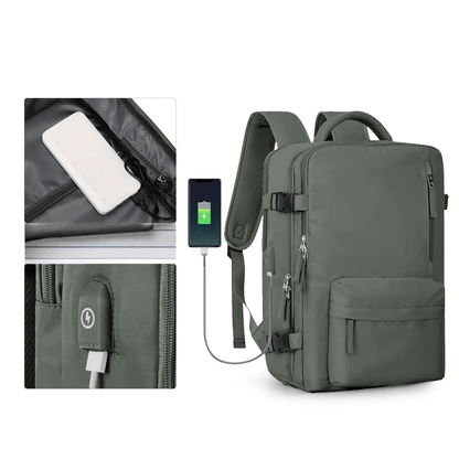 Waterdichte Rugzak met USB Oplaadfunctie en Laptopvak 35L
