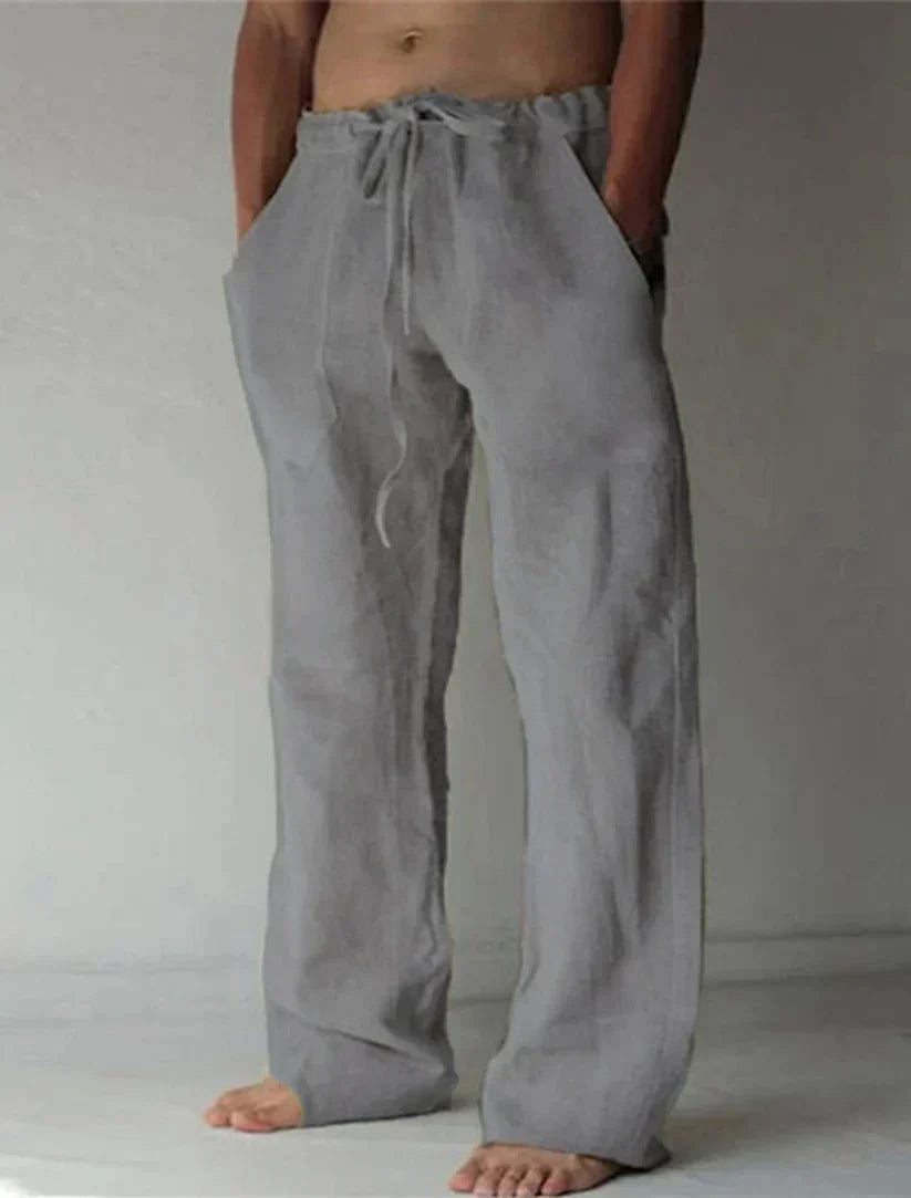 Comfortabele Heren Linnen Broek - Katoen Mix voor Lente & Herfst