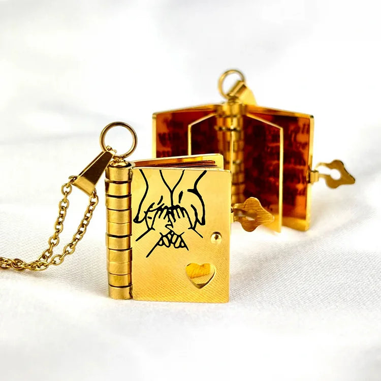 Herinnering Boekhanger Ketting – Symbolisch Sieraad met Liefdevolle Boodschap