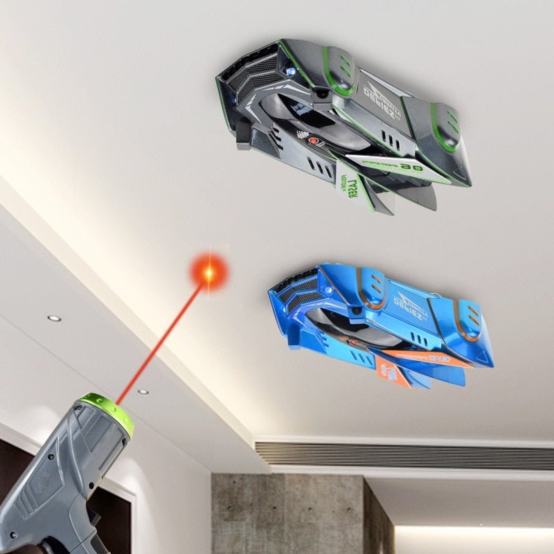 LaserRace Muurklim RC Auto – Zwaartekracht Tartend Speelgoed met LED & Laser
