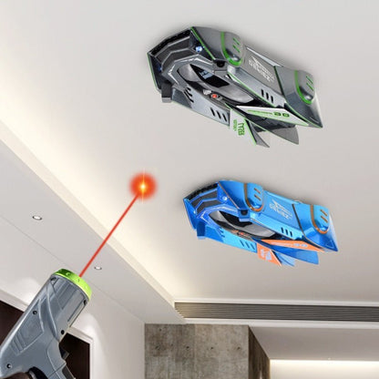 LaserRace Muurklim RC Auto – Zwaartekracht Tartend Speelgoed met LED & Laser