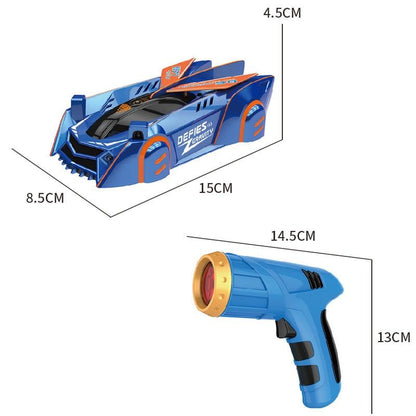LaserRace Muurklim RC Auto – Zwaartekracht Tartend Speelgoed met LED & Laser
