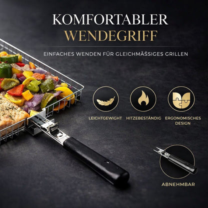 GrillChef RVS Grillmand Voor Vis En Groenten