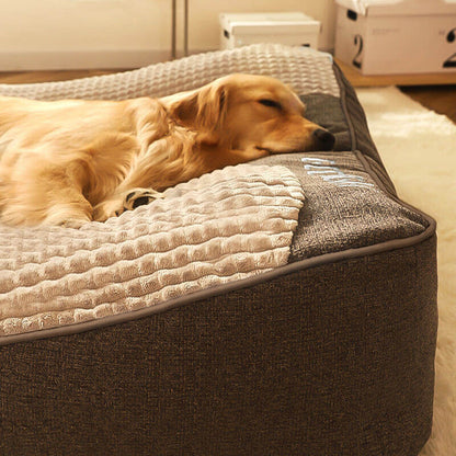 Orthopedisch Hondenkussenbed – Groot Dik Hondenbed met Nekondersteuning en Afneembare Wasbare Hoes