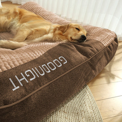 Orthopedisch Hondenkussenbed – Groot Dik Hondenbed met Nekondersteuning en Afneembare Wasbare Hoes