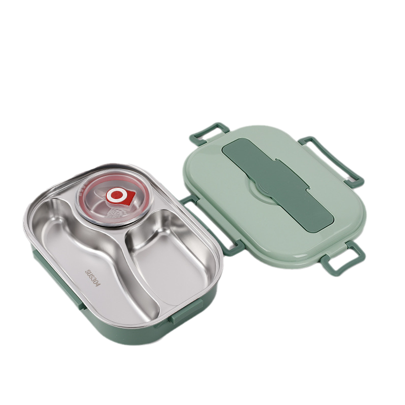 Roestvrij stalen lunchbox met vakindeling - Thermisch geïsoleerd