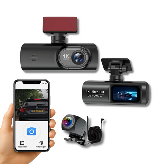 VeiligZicht 4K Dashcam met Wifi en Parkeermodus