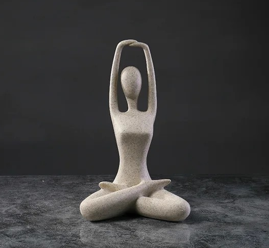 ZenJoy Woman in Yoga Statue – Modern Resin Interior Decoration