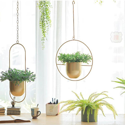 HaloRing Hangplantenhouder – Metalen hangende plantenbak voor binnen en buiten