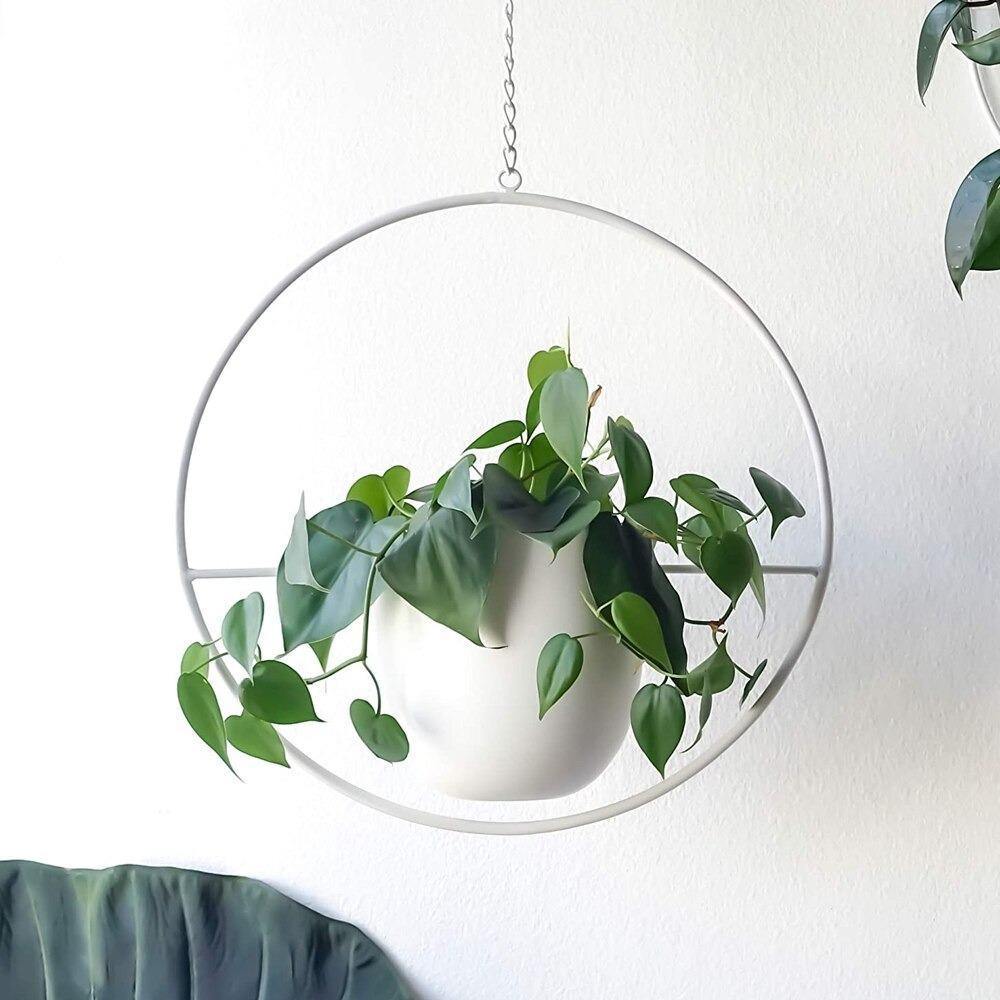 HaloRing Hangplantenhouder – Metalen hangende plantenbak voor binnen en buiten