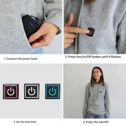 HeatWear Hoodie – Innovatieve Verwarmde Hoodie met Instelbare Temperatuur
