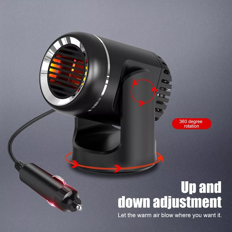 Draagbare 12V Autoklimaat – Verwarming & Koeling met 360° Rotatie