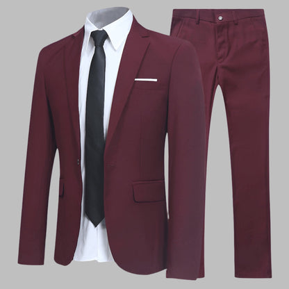 Premium Slim Fit Herenpak - Elegante Zakelijke Outfit