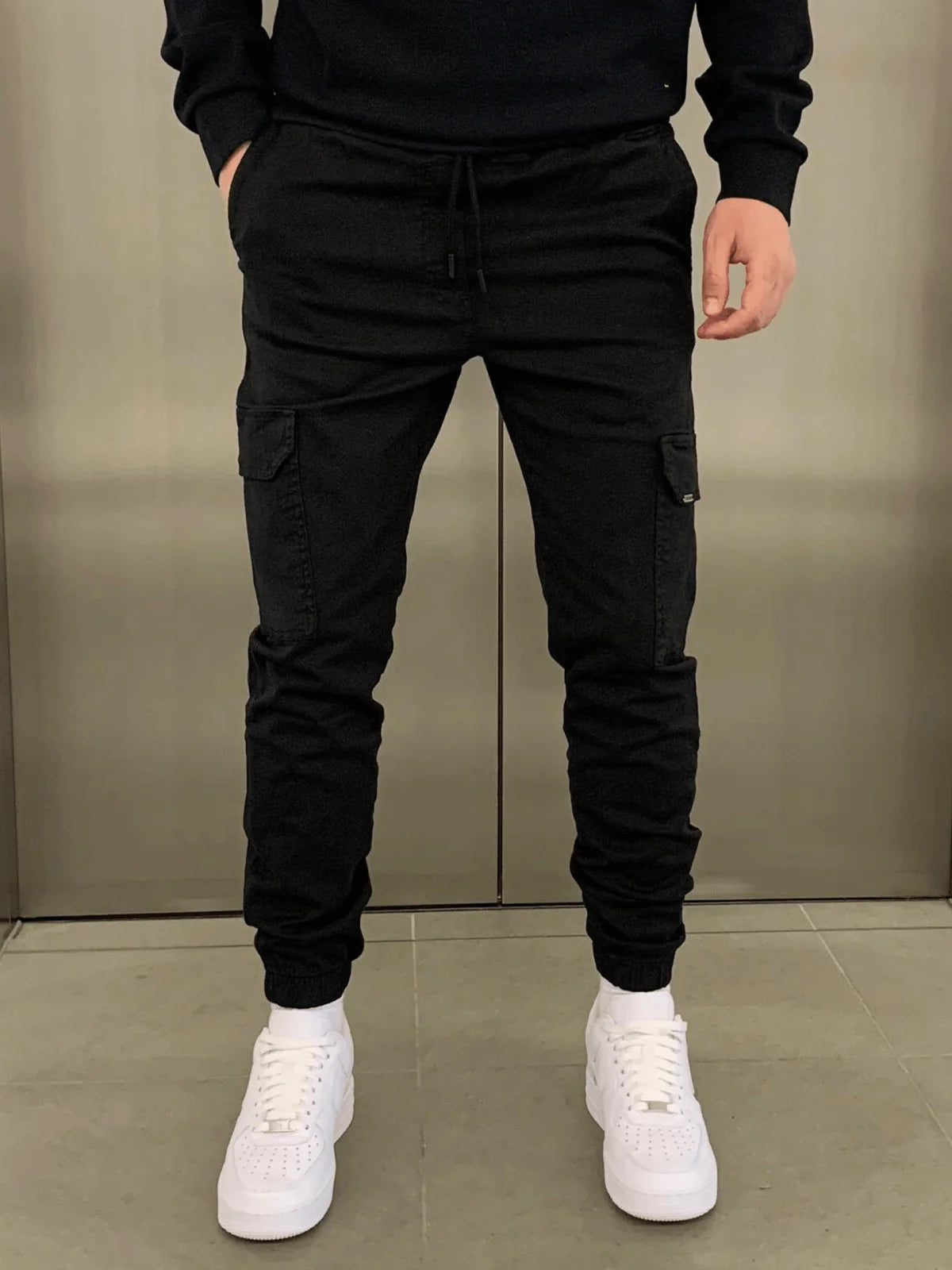 Slim Fit Cargo Joggingbroek voor Heren - Moderne Casual Broek