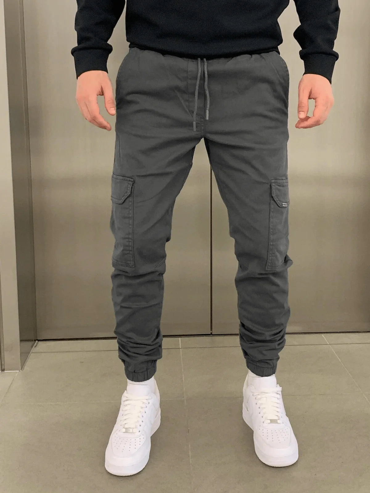 Slim Fit Cargo Joggingbroek voor Heren - Moderne Casual Broek
