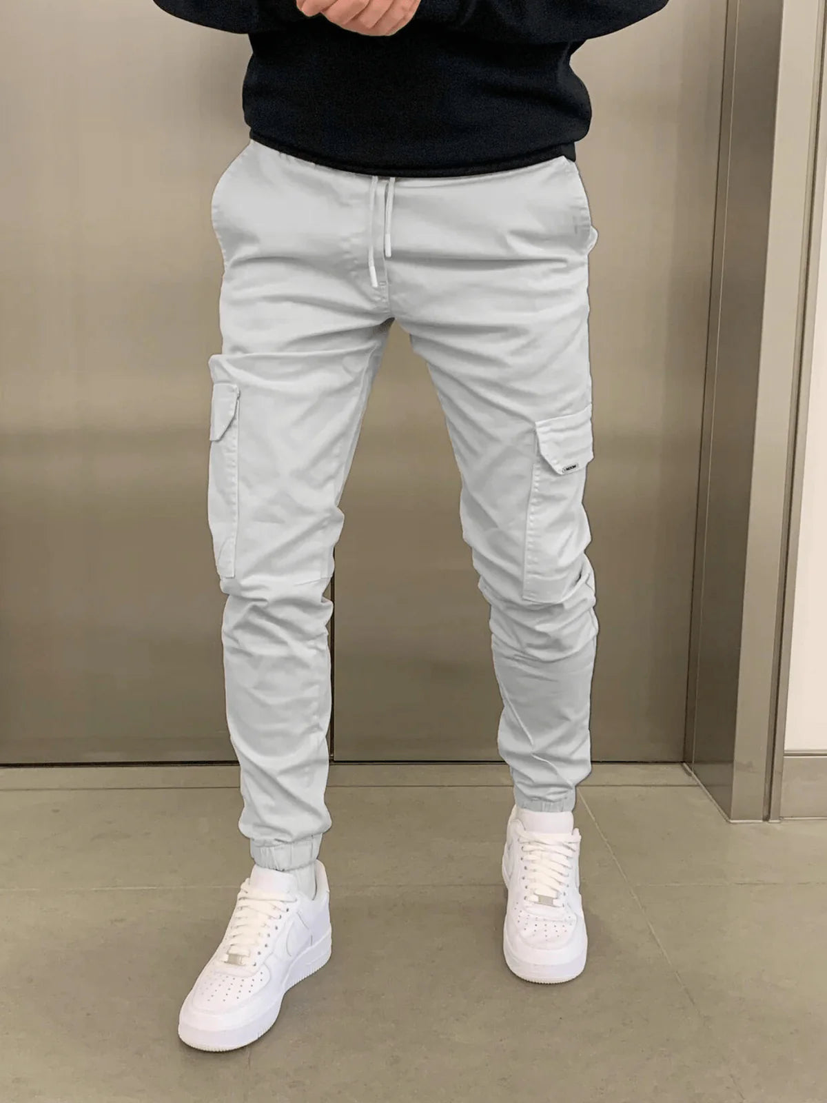 Slim Fit Cargo Joggingbroek voor Heren - Moderne Casual Broek