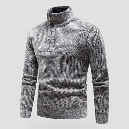 Gebreide Heren Trui met Halve Rits - Casual en Veelzijdig