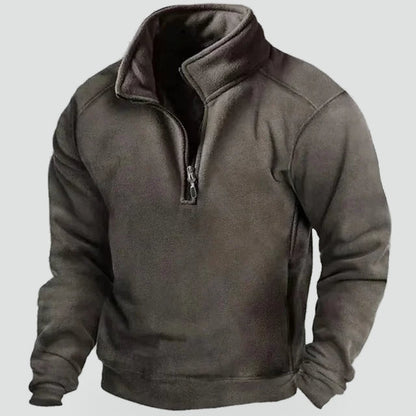 Fleece Pullover met Halve Rits en Zakken - Heren