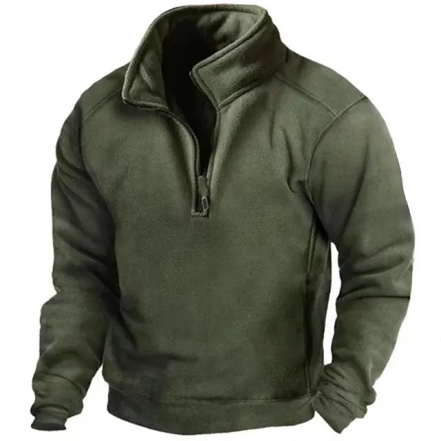 Fleece Pullover met Halve Rits en Zakken - Heren