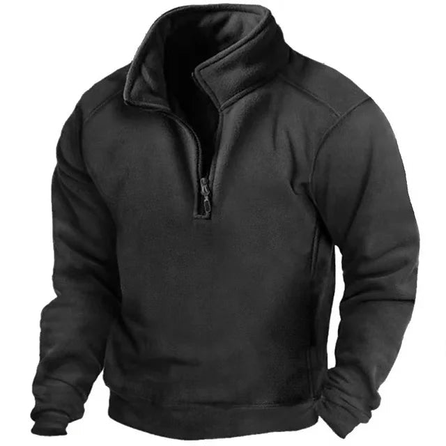 Fleece Pullover met Halve Rits en Zakken - Heren