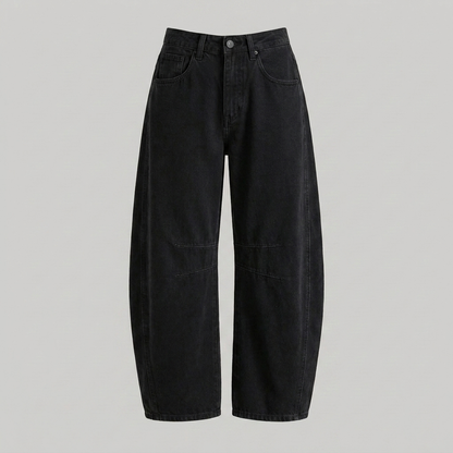 Klassieke Hoge Taille Wijde Denim - Comfortabele Dames Jeans