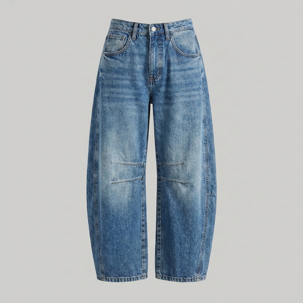 Klassieke Hoge Taille Wijde Denim - Comfortabele Dames Jeans