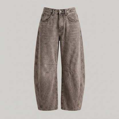 Klassieke Hoge Taille Wijde Denim - Comfortabele Dames Jeans