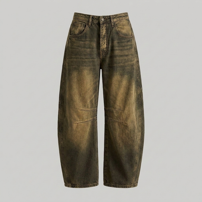 Klassieke Hoge Taille Wijde Denim - Comfortabele Dames Jeans
