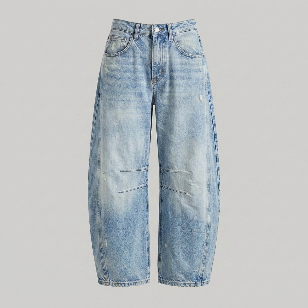 Klassieke Hoge Taille Wijde Denim - Comfortabele Dames Jeans