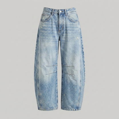 Klassieke Hoge Taille Wijde Denim - Comfortabele Dames Jeans