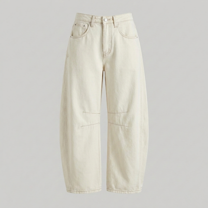 Klassieke Hoge Taille Wijde Denim - Comfortabele Dames Jeans