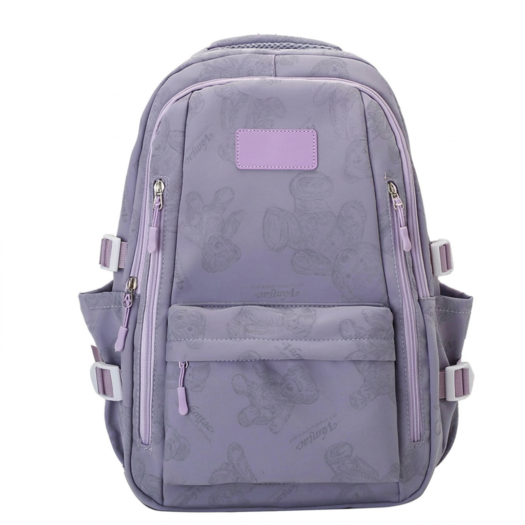 Klassieke Canvas Schoolrugzak met Ritssluiting