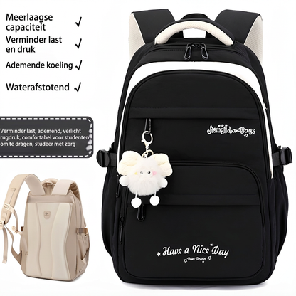 Driedelige Schooltas Set met Cartoonprint - Rugzak, Etui en Accessoires