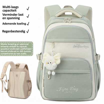 Driedelige Schooltas Set met Cartoonprint - Rugzak, Etui en Accessoires